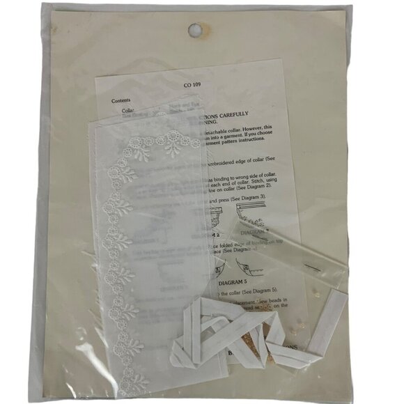 Vintage Dale Burdett Pre-Finished Embroidered Austrian Collar Craft Kit 1987 - Picture 2 of 2